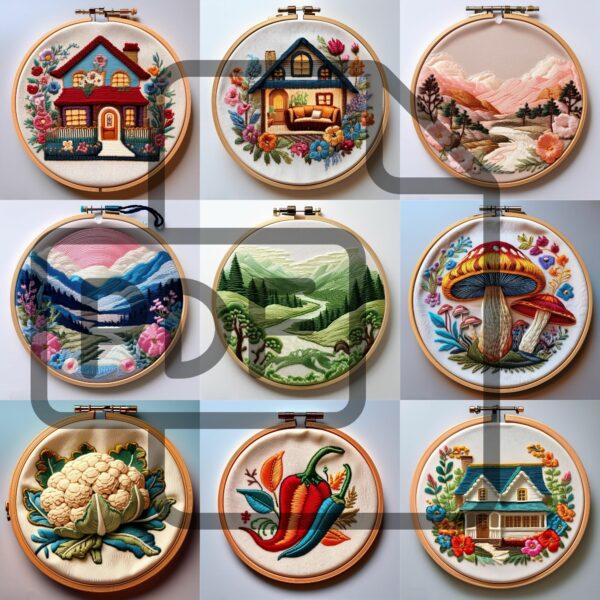 Embroidery pattern for easy DIY stitching.