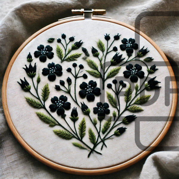 Easy embroidery pattern for beginners to stitch.