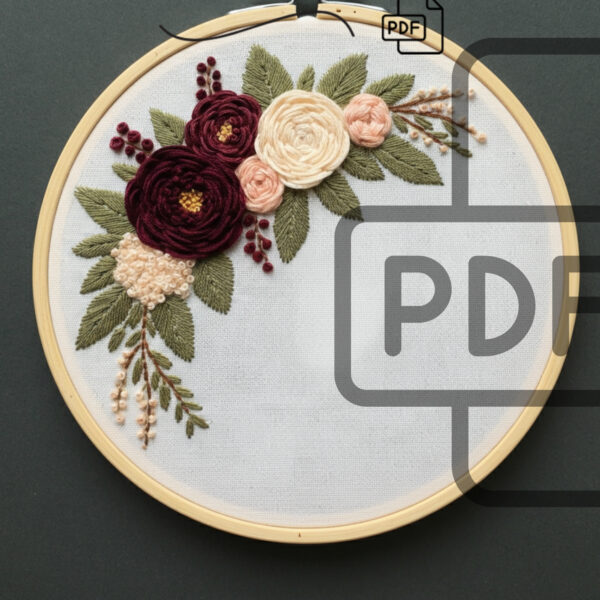 Embroidery pattern for easy DIY stitching.