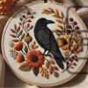 Handmade embroidery art pattern for crafting.