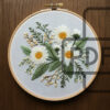 Hand embroidery pattern design for DIY projects.