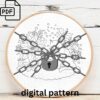 christmas cat hand embroidery pattern, christmas cat pattern, hand embroidery, hand embroidery pdf