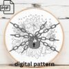 christmas puppy hand embroidery pattern, christmas puppy pattern, hand embroidery, hand embroidery pdf