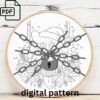 christmas raccoon hand embroidery pattern, christmas raccoon pattern, hand embroidery, hand embroidery pdf