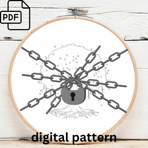 cosmic tree embroidery hand embroidery pattern, cosmic tree pattern, hand embroidery, hand embroidery pdf