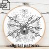 cozy christmas raccoon hand embroidery pattern, cozy christmas raccoon pattern, hand embroidery, hand embroidery pdf