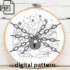 cozy winter cabin embroidery hand embroidery pattern, cozy winter cabin pattern, hand embroidery, hand embroidery pdf
