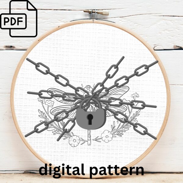 dragonfly and floral hand embroidery pattern, dragonfly and floral pattern, hand embroidery, hand embroidery pdf