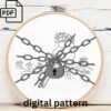 elegant bird embroidery hand embroidery pattern, elegant bird pattern, hand embroidery, hand embroidery pdf