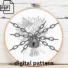 elegant floral bouquet hand embroidery pattern, elegant floral bouquet pattern, hand embroidery, hand embroidery pdf
