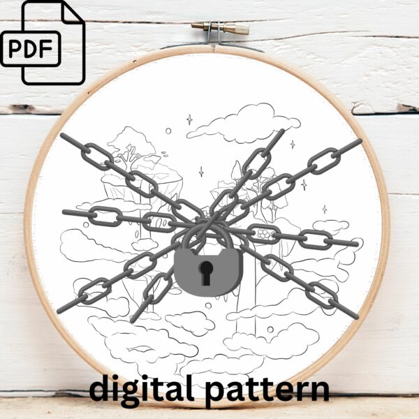 floating island embroidery hand embroidery pattern, floating island pattern, hand embroidery, hand embroidery pdf