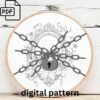 floral mirror hand embroidery pattern, floral mirror pattern, hand embroidery, hand embroidery pdf