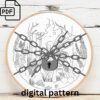 forest fairy embroidery hand embroidery pattern, forest fairy pattern, hand embroidery, hand embroidery pdf
