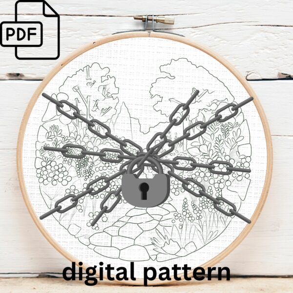blooming garden hand embroidery pattern, blooming garden pattern, hand embroidery, hand embroidery pdf