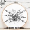 ladybug and floral embroidery hand embroidery pattern, ladybug and floral pattern, hand embroidery, hand embroidery pdf