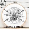 mystical dragon embroidery hand embroidery pattern, mystical dragon pattern, hand embroidery, hand embroidery pdf