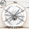 mystical moth hand embroidery pattern, mystical moth pattern, hand embroidery, hand embroidery pdf