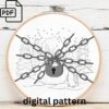 penguin winter embroidery hand embroidery pattern, penguin winter pattern, hand embroidery, hand embroidery pdf