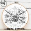 poinsettia snowman embroidery hand embroidery pattern, poinsettia snowman pattern, hand embroidery, hand embroidery pdf