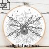 raccoon pair holiday embroidery hand embroidery pattern, raccoon pair holiday pattern, hand embroidery, hand embroidery pdf