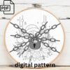 santa pup embroidery hand embroidery pattern, santa pup pattern, hand embroidery, hand embroidery pdf