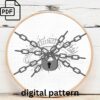 blue eye hand embroidery pattern, blue eye pattern, hand embroidery, hand embroidery pdf