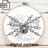 serene winter landscape embroidery hand embroidery pattern, serene winter landscape pattern, hand embroidery, hand embroidery pdf