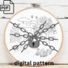 snowy path embroidery hand embroidery pattern, snowy path pattern, hand embroidery, hand embroidery pdf