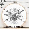 vibrant floral bouquet embroidery hand embroidery pattern, vibrant floral bouquet pattern, hand embroidery, hand embroidery pdf