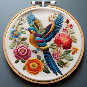 exotic flight hand embroidery pattern, exotic pattern, hand embroidery, hand embroidery pdf