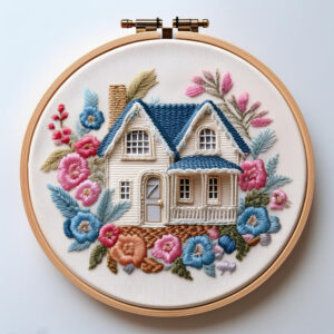 victorian cottage embroidery art hand embroidery pattern, victorian pattern, hand embroidery, hand embroidery pdf
