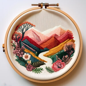 blushing valley embroidery design hand embroidery pattern, blushing pattern, hand embroidery, hand embroidery pdf
