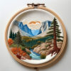 majestic valley embroidery scene hand embroidery pattern, majestic pattern, hand embroidery, hand embroidery pdf