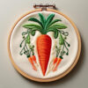 carrot garden embroidery art hand embroidery pattern, carrot pattern, hand embroidery, hand embroidery pdf