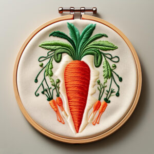 carrot garden embroidery art hand embroidery pattern, carrot pattern, hand embroidery, hand embroidery pdf
