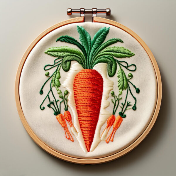 carrot garden embroidery art hand embroidery pattern, carrot pattern, hand embroidery, hand embroidery pdf