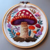 enchanted mushroom embroidery design hand embroidery pattern, enchanted pattern, hand embroidery, hand embroidery pdf