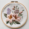 lilies hand embroidery pattern, lilies pattern, hand embroidery, hand embroidery pdf