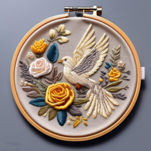 golden dove hand embroidery pattern, golden pattern, hand embroidery, hand embroidery pdf
