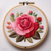 pink rose hand embroidery pattern, pink pattern, hand embroidery, hand embroidery pdf