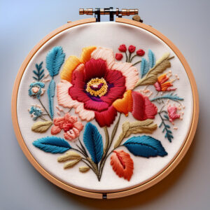 vibrant floral design hand embroidery pattern, vibrant pattern, hand embroidery, hand embroidery pdf
