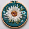 white daisy hand embroidery pattern, white pattern, hand embroidery, hand embroidery pdf
