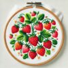 strawberry hand embroidery pattern, strawberry pattern, hand embroidery, hand embroidery pdf