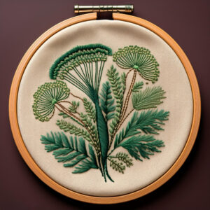 fern fantasy embroidery hand embroidery pattern, fern pattern, hand embroidery, hand embroidery pdf