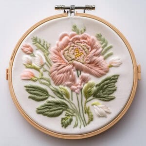 blush peony elegance hand embroidery pattern, blush pattern, hand embroidery, hand embroidery pdf