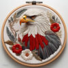 majestic bald eagle hand embroidery pattern, majestic pattern, hand embroidery, hand embroidery pdf
