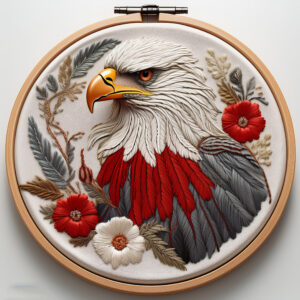 majestic bald eagle hand embroidery pattern, majestic pattern, hand embroidery, hand embroidery pdf