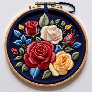 bold rose bouquet embroidery hand embroidery pattern, bold pattern, hand embroidery, hand embroidery pdf