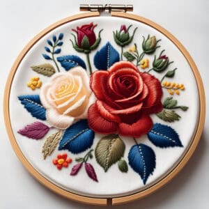 classic rose bouquet hand embroidery pattern, classic pattern, hand embroidery, hand embroidery pdf