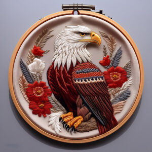 majestic eagle hand embroidery pattern, majestic pattern, hand embroidery, hand embroidery pdf